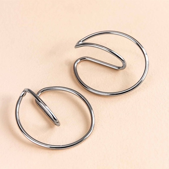 Any 2/$20! Silver Hollow Tube Circular Lobe Wraps NON-PIERCED - Picture 4 of 7